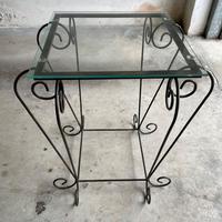 Tavolino in vetro e ferro battuto (Cuneo)
