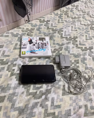 nintendo 3ds nero + nintendogs+ caricabatterie