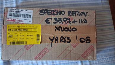 Specchio retrovisore Toyota Yaris '06 LH nuovo