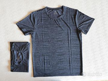 T shirt sportive  microforate  TG XS (2 pz) grigio