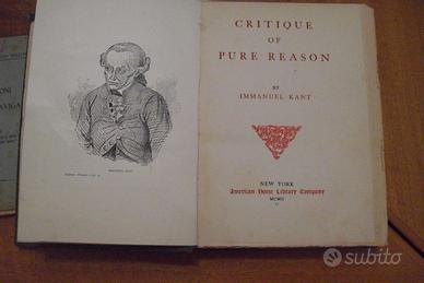 Volume "Critique of pure reason" di Immanuel Kant.