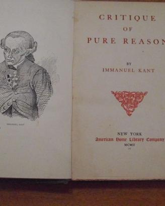Volume "Critique of pure reason" di Immanuel Kant.