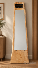 Specchio verticale in legno