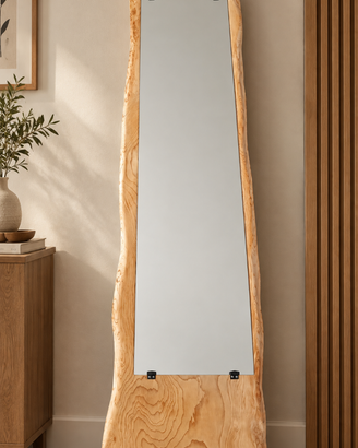 Specchio verticale in legno