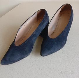 Scarpe blu camoscio 