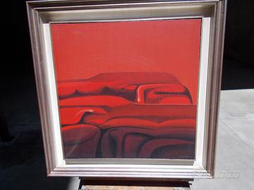 Gualtiero Mocenni dipinto su tela 55 x 55 cm. 1972