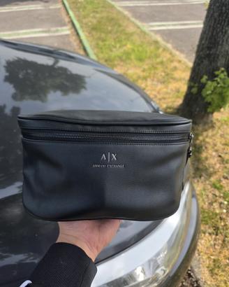 Tracolla Uomo Armani Exchange A|X Nero Originale 