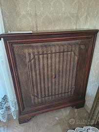 Copritermosifone vintage in legno decorato