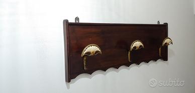 Attaccapanni antico in legno massello