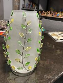 SWAROVSKI VASO FOGLIE CRISTALLO
