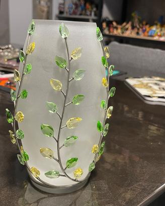 SWAROVSKI VASO FOGLIE CRISTALLO