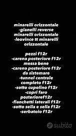 pezzi f12r e minarelli