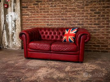 Divano Chester Chesterfield club pelle inglese 