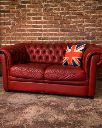 Divano Chester Chesterfield club pelle inglese 