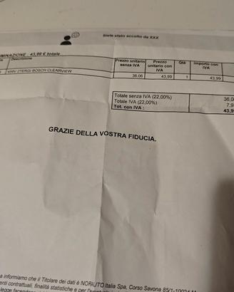 kit tergicristalli anteriore