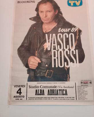 Vasco Rossi poster concerto tour 89 Alba Adriatica