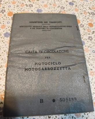 libretto Moto Guzzi cardellino 