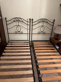2 reti a doghe per letto singolo e testate