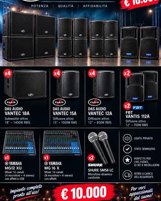 IMPIANTO AUDIO PROFESSIONALE