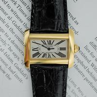 Cartier Divan ref.2601 cassa oro 18 kt romsn Dial
