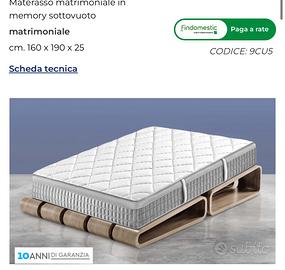 Materasso matrimoniale memory sottovuoto