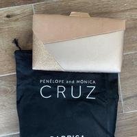 Pochette carpisa beige/rosa elegante da cerimonia