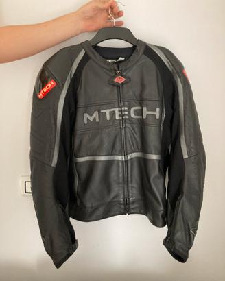Giacca da moto nera in pelle uomo tg 54 di Mtech