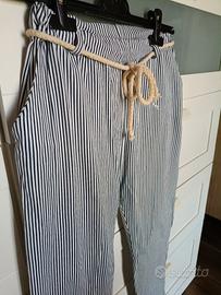 pantalone donna a righe 