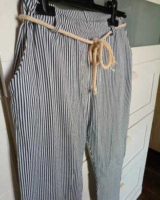 pantalone donna a righe 