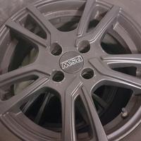 4 CERCHI LEGA PSW+GOMME DUNLOP ESTIVE 90%YARIS ECC
