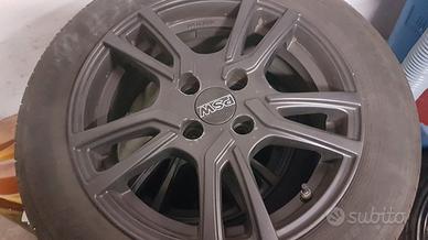 4 CERCHI LEGA PSW+GOMME DUNLOP ESTIVE 90%YARIS ECC