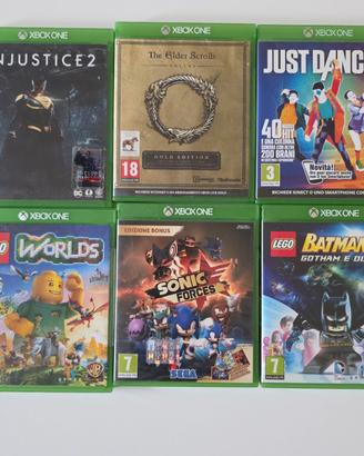 Lotto 6 Giochi Xbox One PAL Sonic Lego Batman