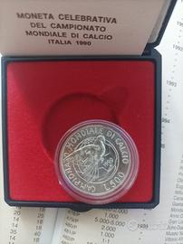 moneta argento 835% L.500 ITALIA 90