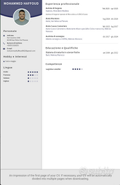 Autista-aiuto cuoco-cameriere