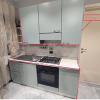 Cucina completa 202 cm con forno e piano cottura –