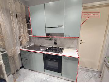 Cucina completa 202 cm con forno e piano cottura –