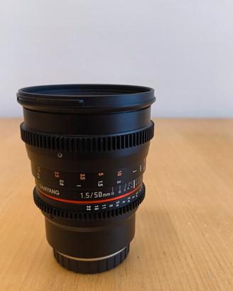 Lente SAMYANG cine 50mm T1.5 per fuji x