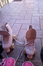 pattini nuovi e protezioni gambe e braccia