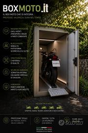 garage motocicletta con slitta