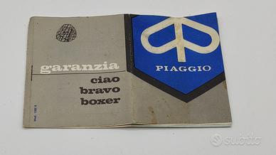 Libretto garanzia Ciao Bravo Boxer 1975