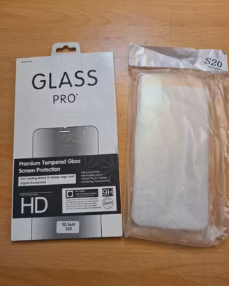 PELLICOLA VETRO TEMPERATO + COVER  PER SAMSUNG S20