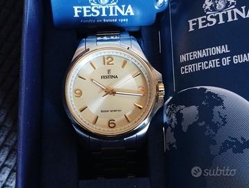 OROLOGIO CARICA SOLARE UOMO FESTINA SOLAR ORO