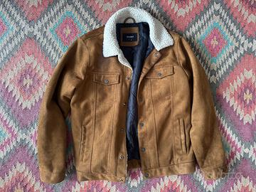 Giacca Pull&Bear Trucker Sherpa - Effetto Camoscio