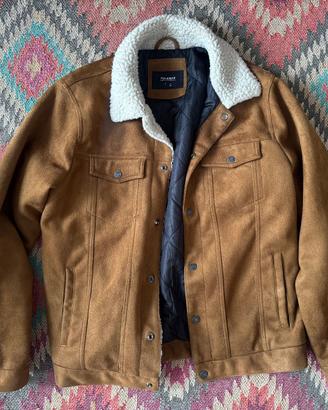 Giacca Pull&Bear Trucker Sherpa - Effetto Camoscio