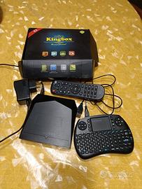 TV box android con telecomando e tastiera 