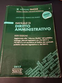 MANUALE DI DIRITTO AMMINISTRATIVO EDIZIONI SIMONE