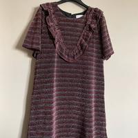 Vestito corto a righe multicolor