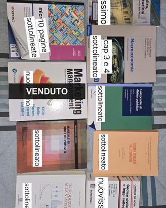 Libri universitari economia/diritto, singoli/blocc