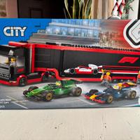 Lego 60445 camion F1 truck con RB20 e AMR24 F1®