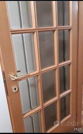 2 Porte in vero legno di rovere con vetro 